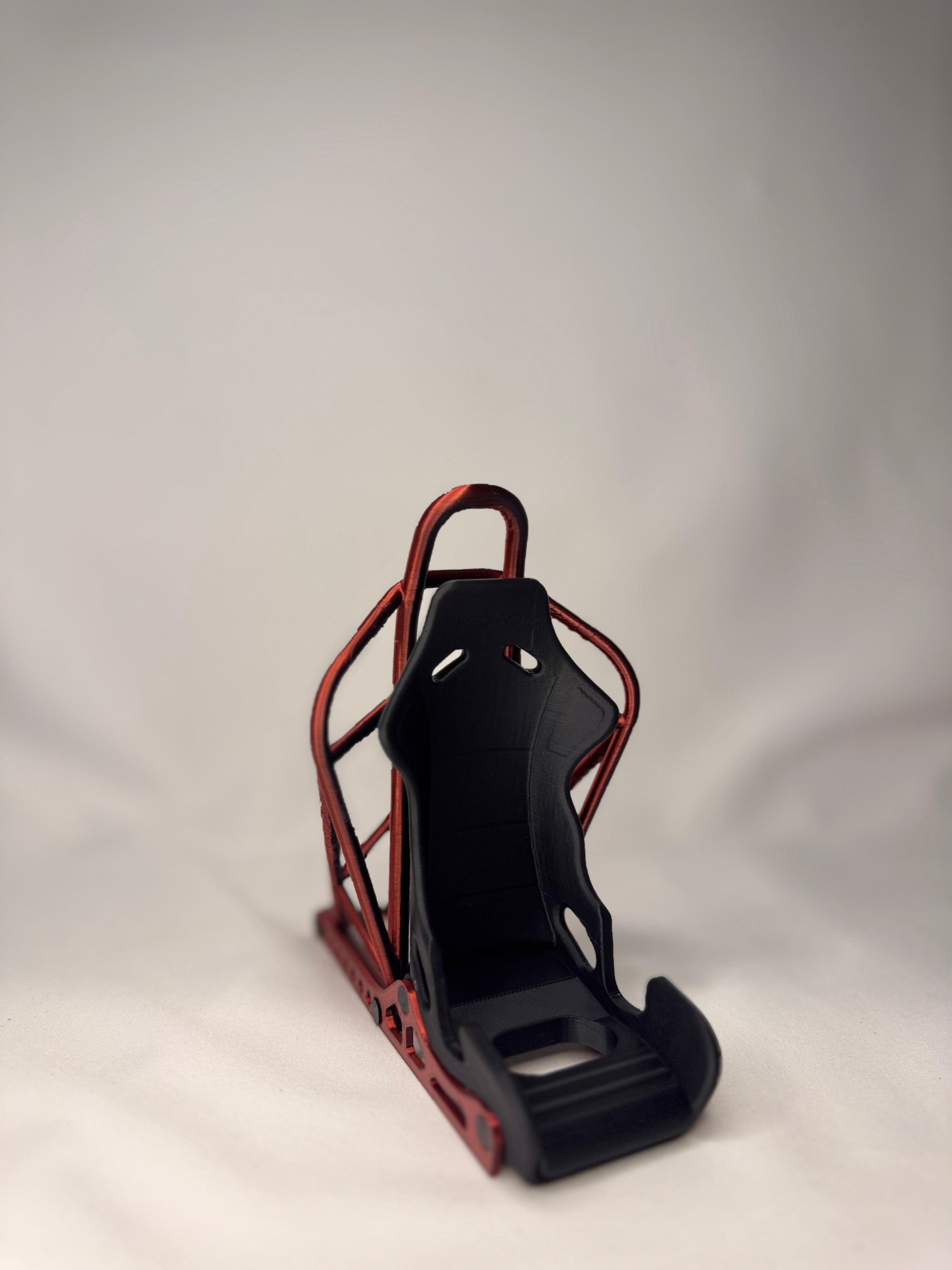 Racing seat phone stand
