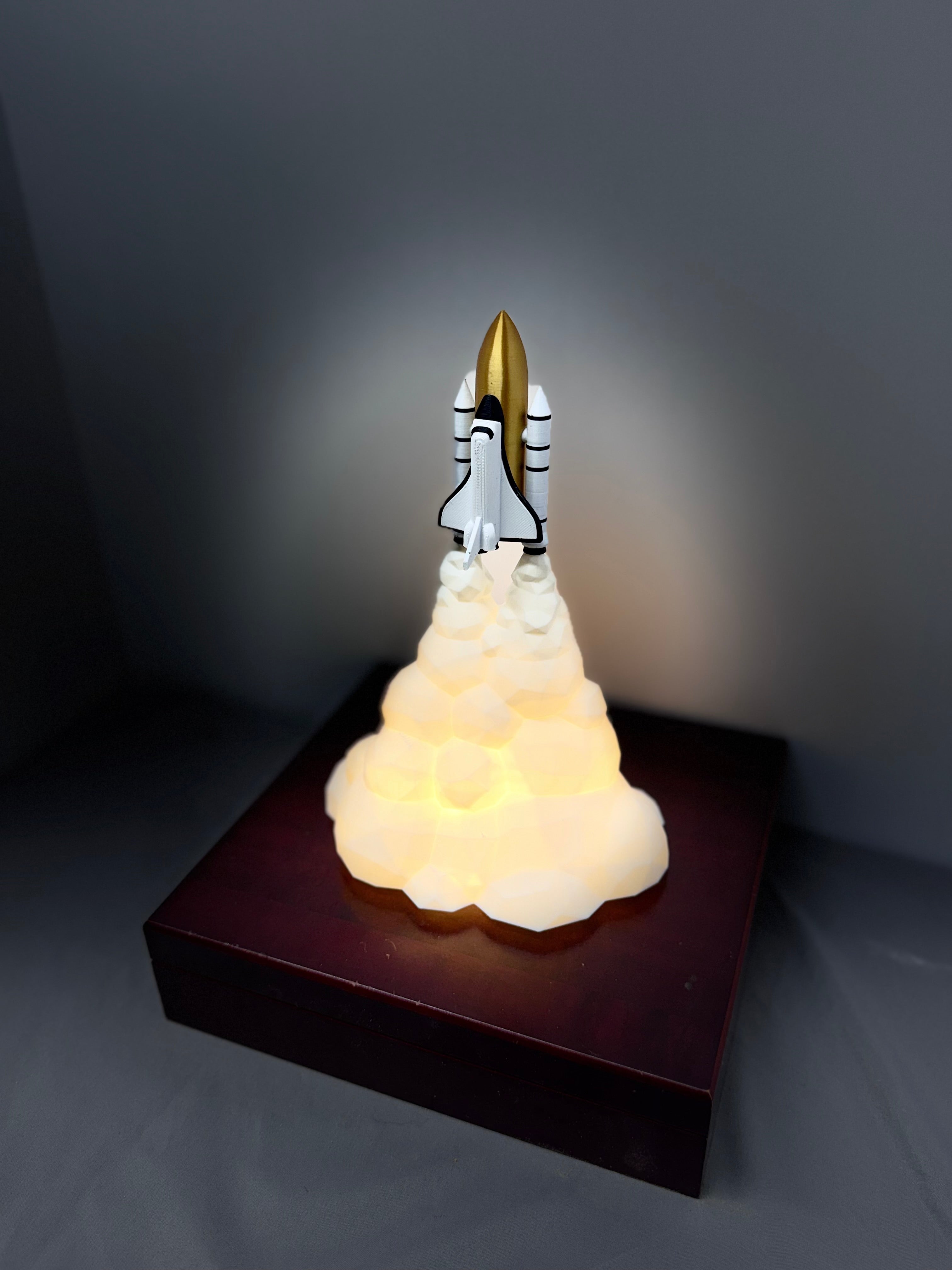 LED rocket ship lamp