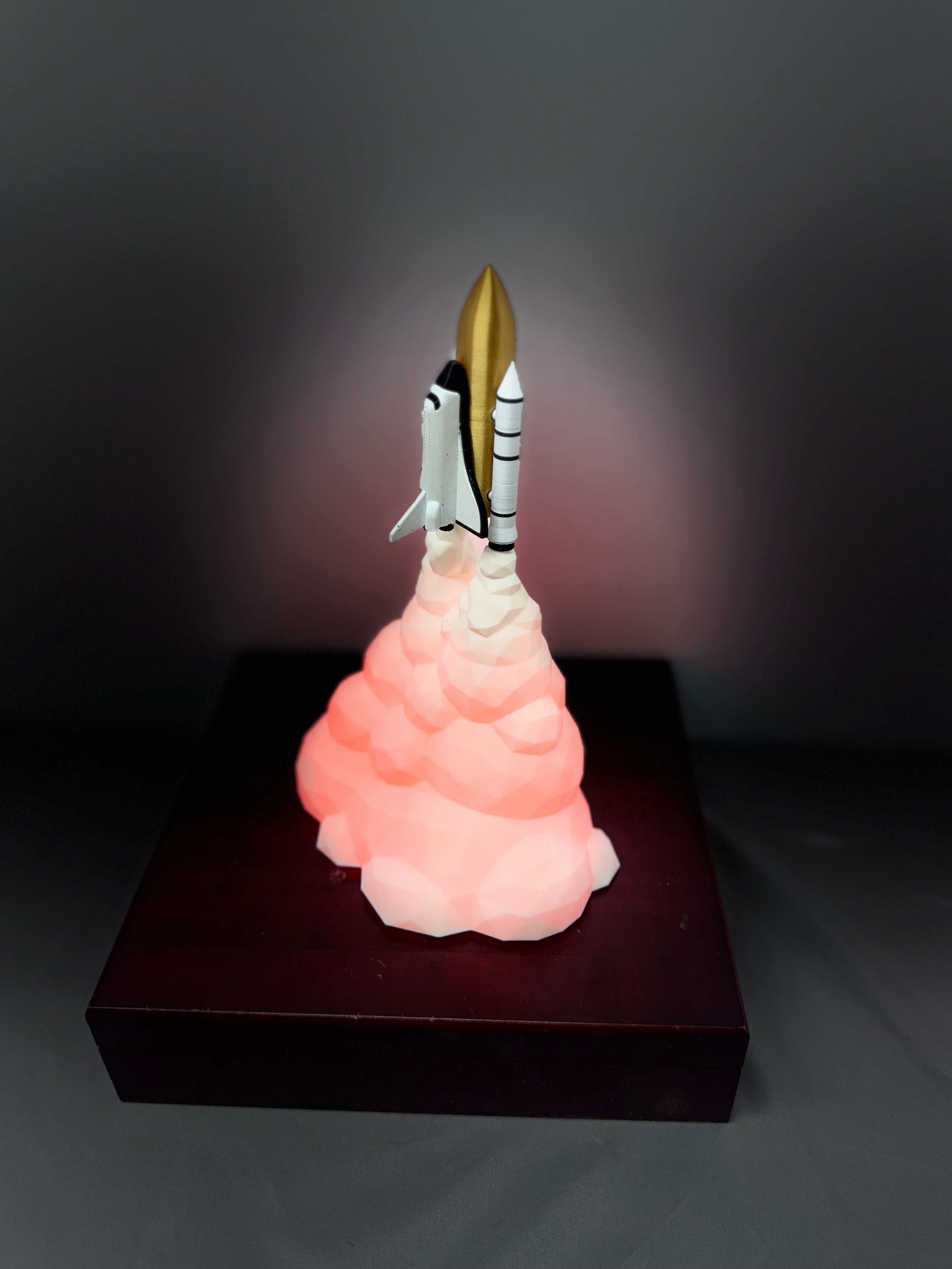 LED rocket ship lamp