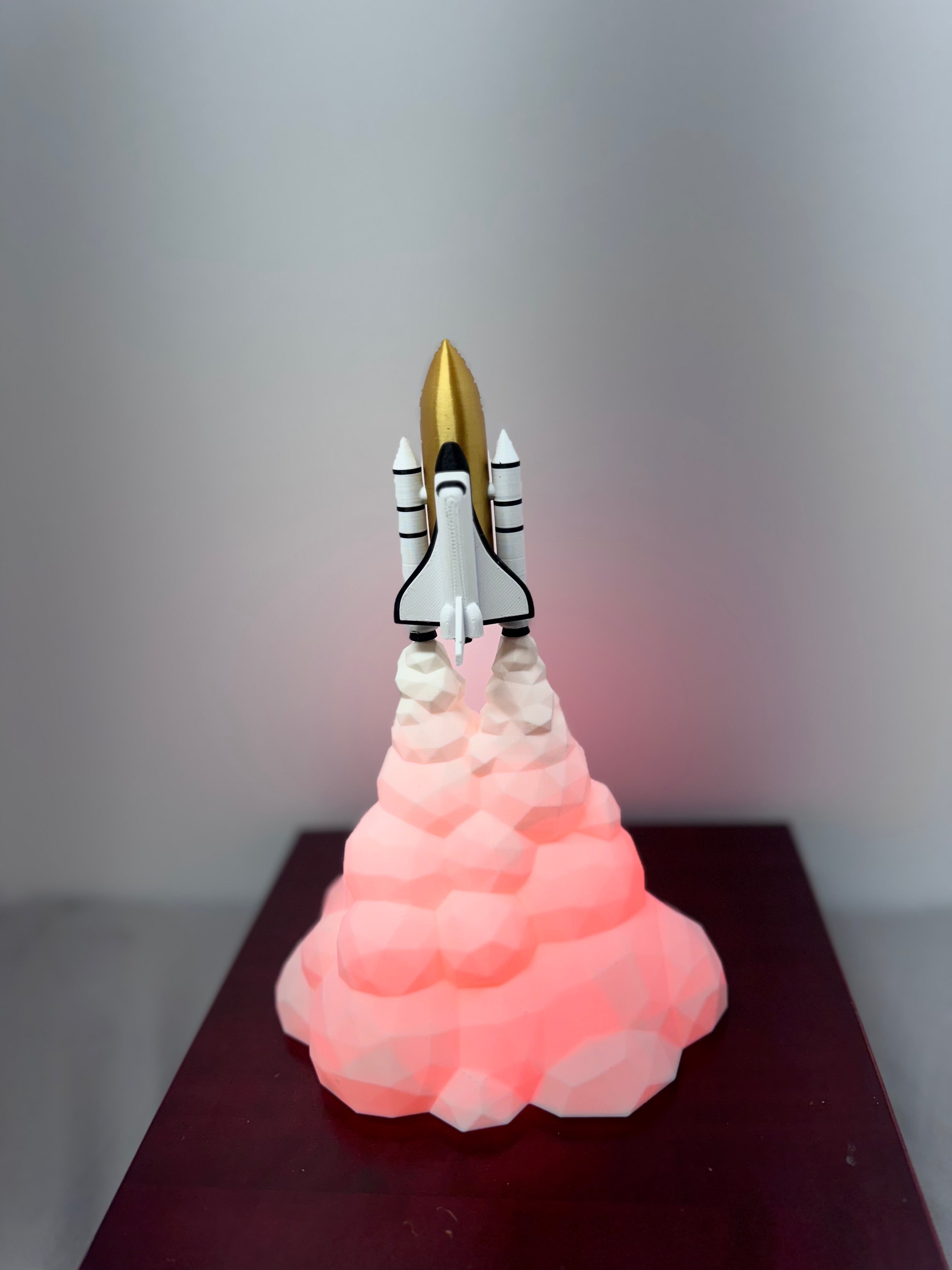 LED rocket ship lamp