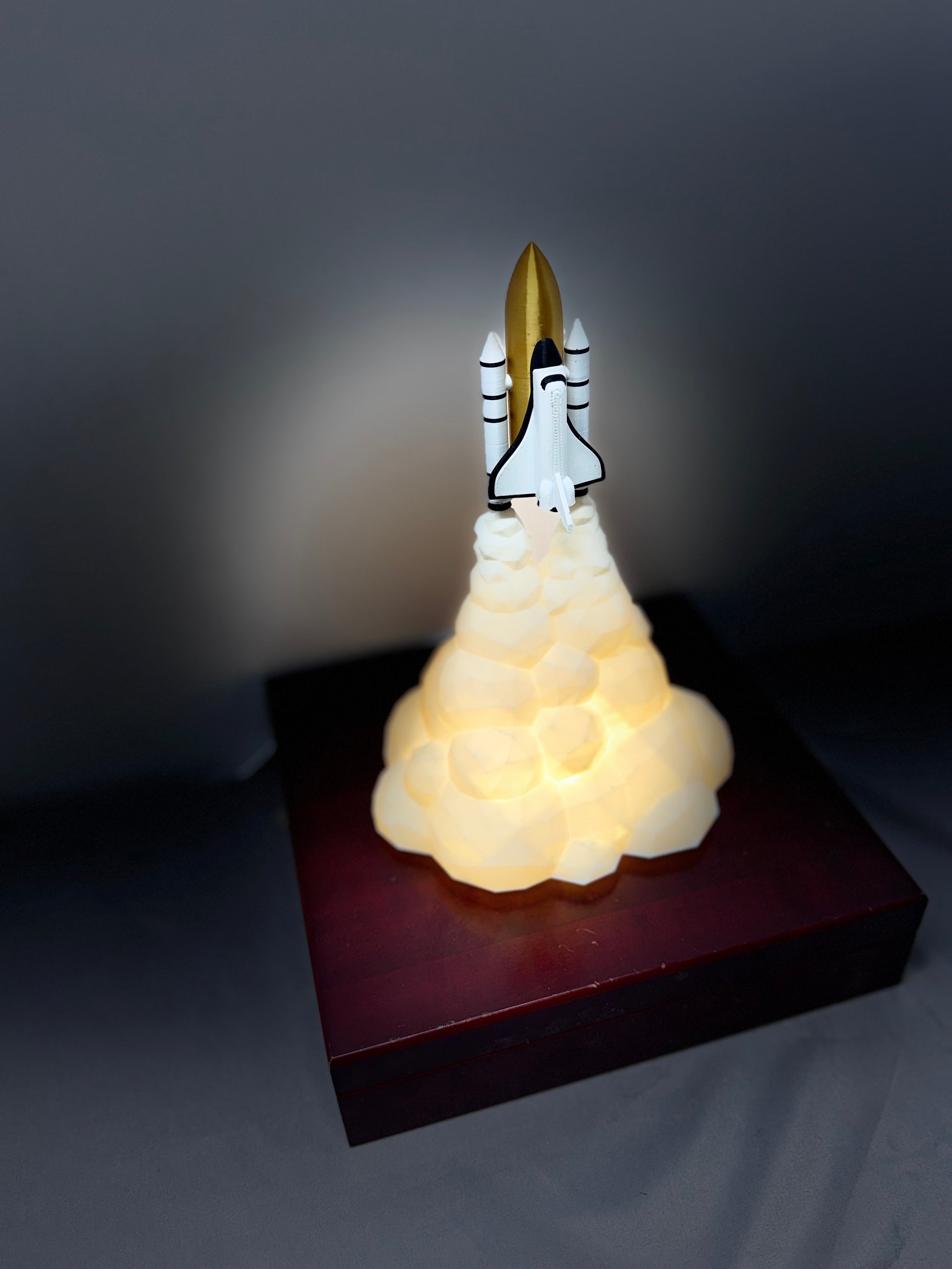 LED rocket ship lamp