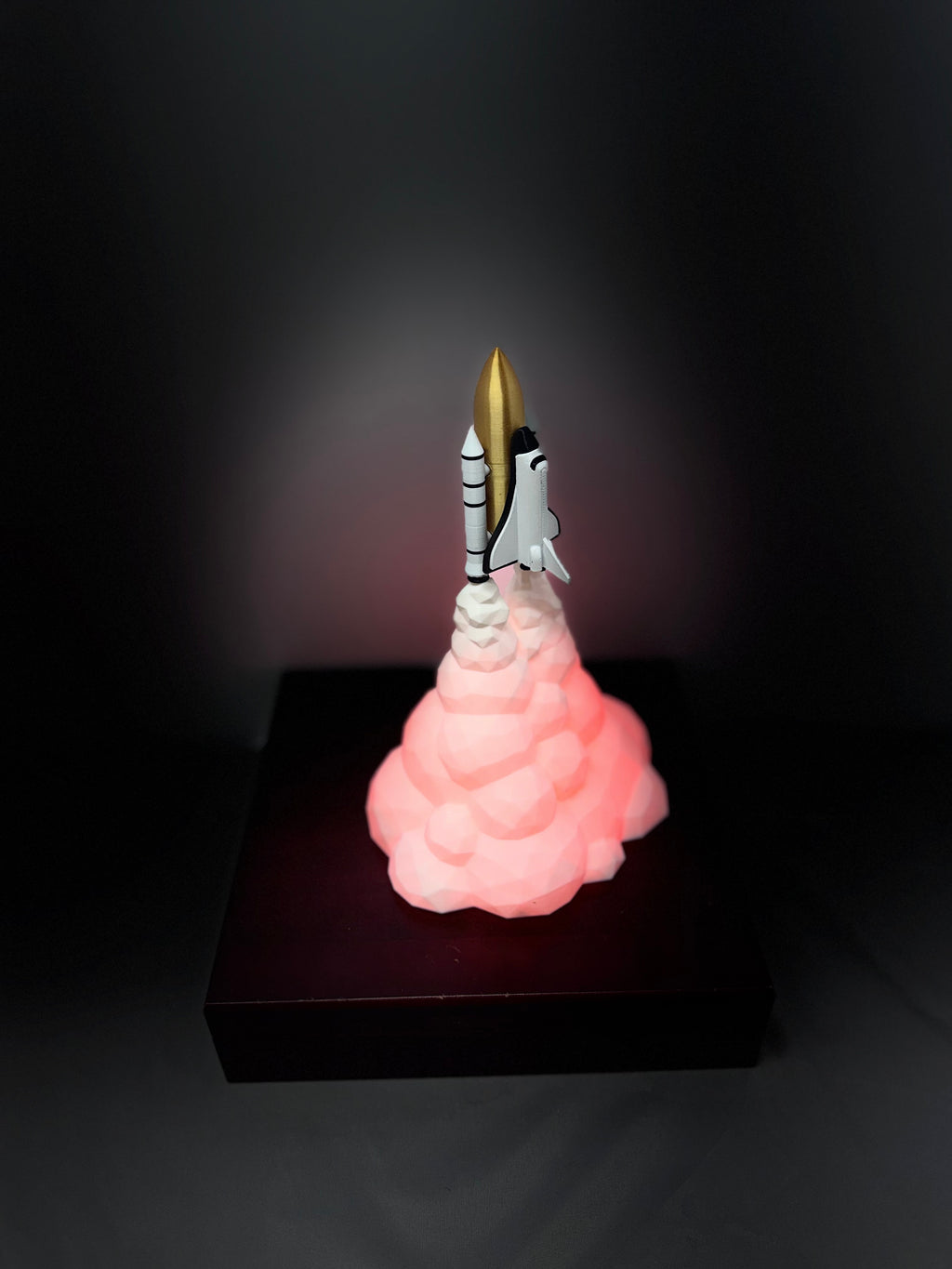 LED rocket ship lamp