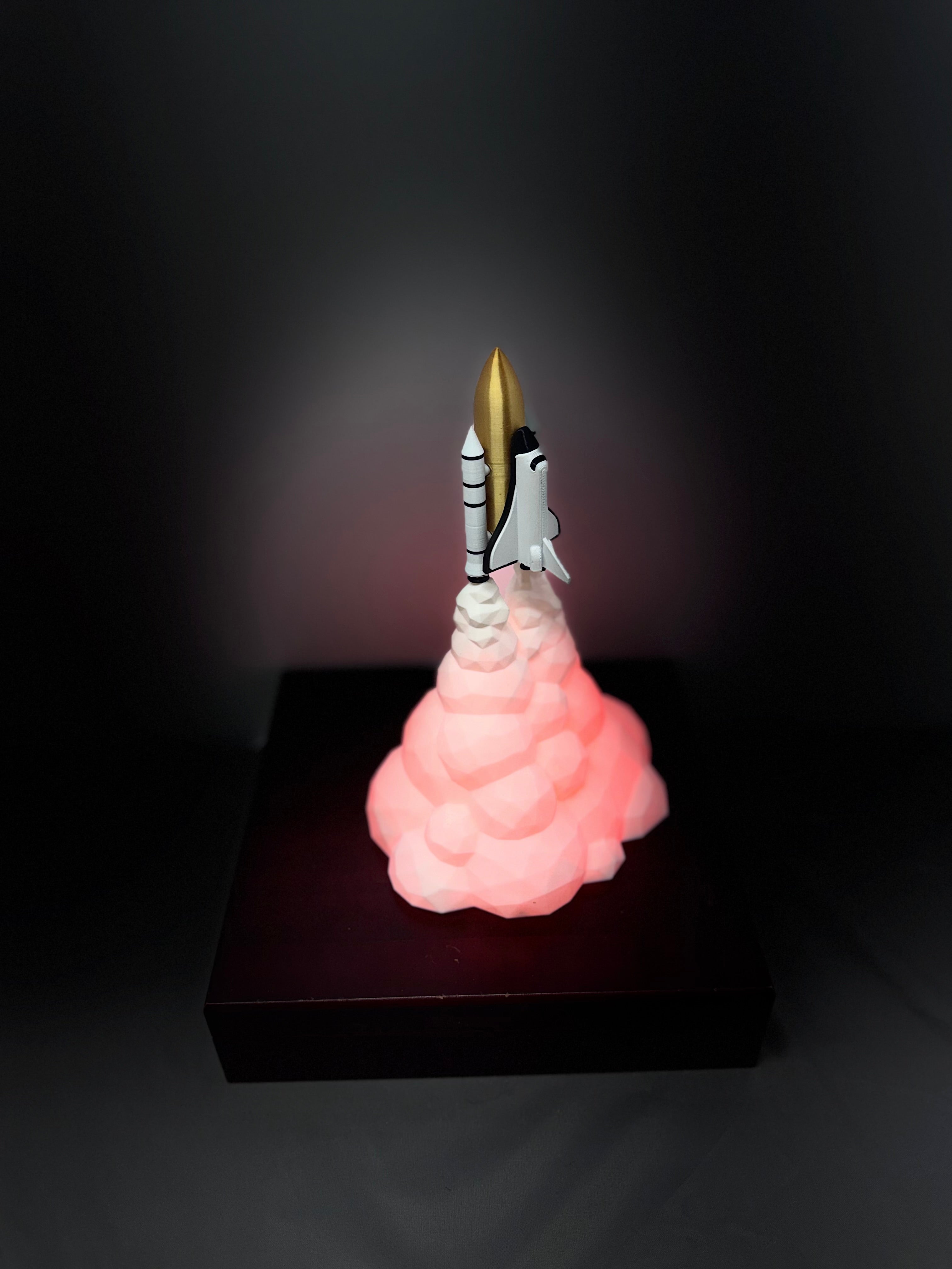 LED rocket ship lamp
